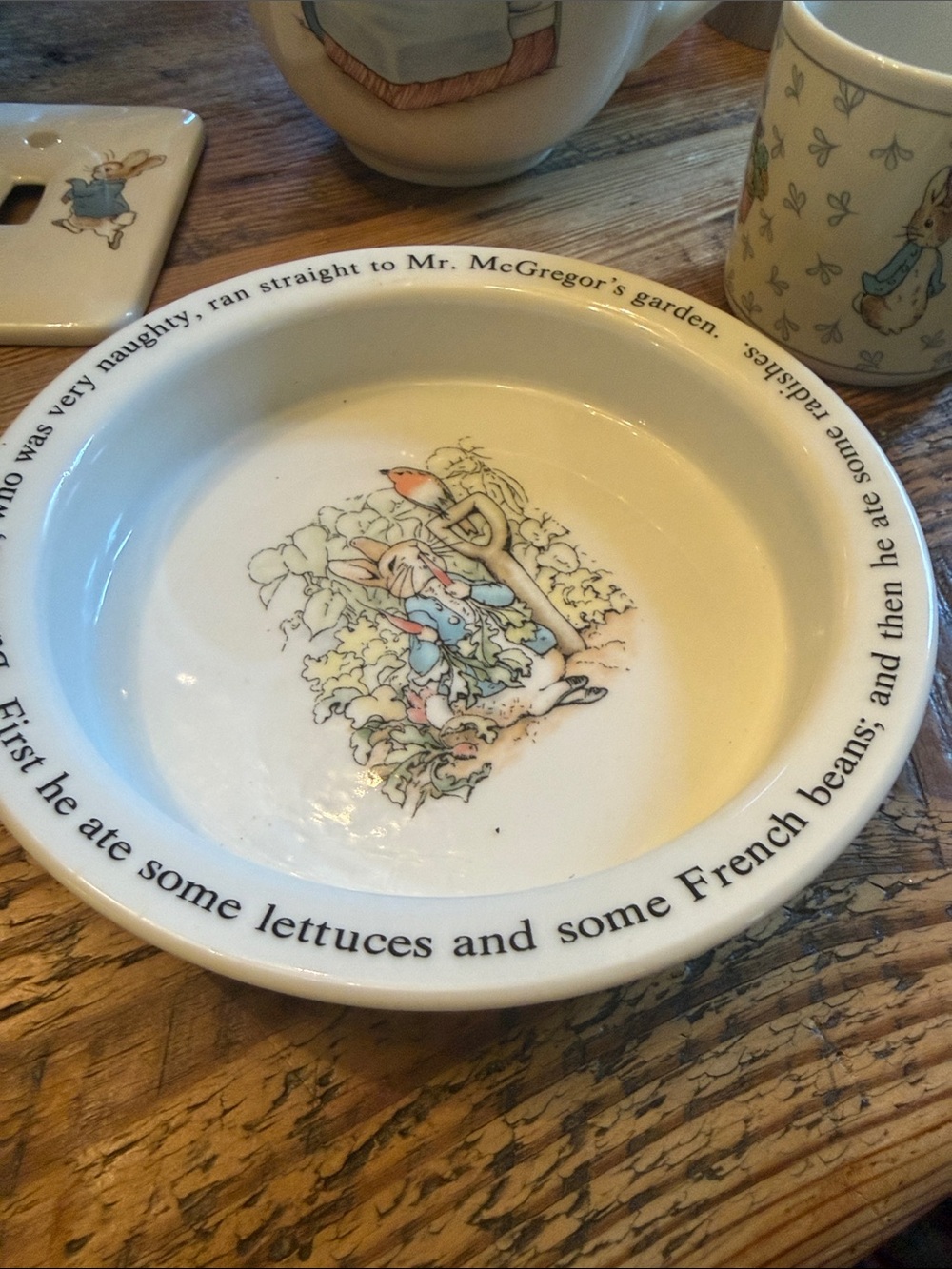 Wedgwood Peter Rabbit Cream and Black Decorative Plate